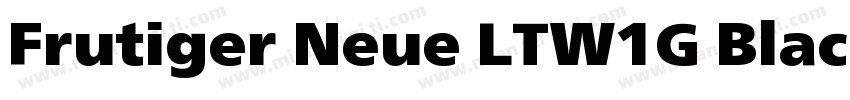 Frutiger Neue LTW1G Black字体转换
